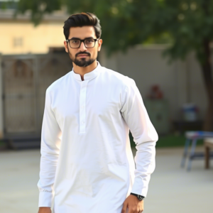 Traditional White Shalwar Kameez