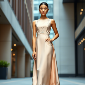Silk A-Line Party Dress